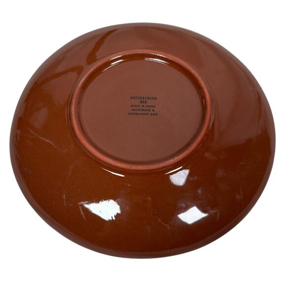 Pottery Barn Bumble Bee Embossed Salad Dessert Plates 8.5" Green Blue Lot of 4 - Picture 3 of 7